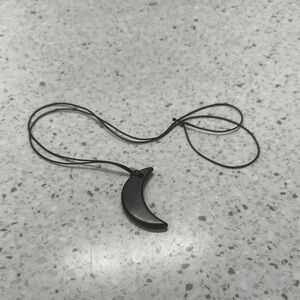 Shungite Crescent Moon Necklace